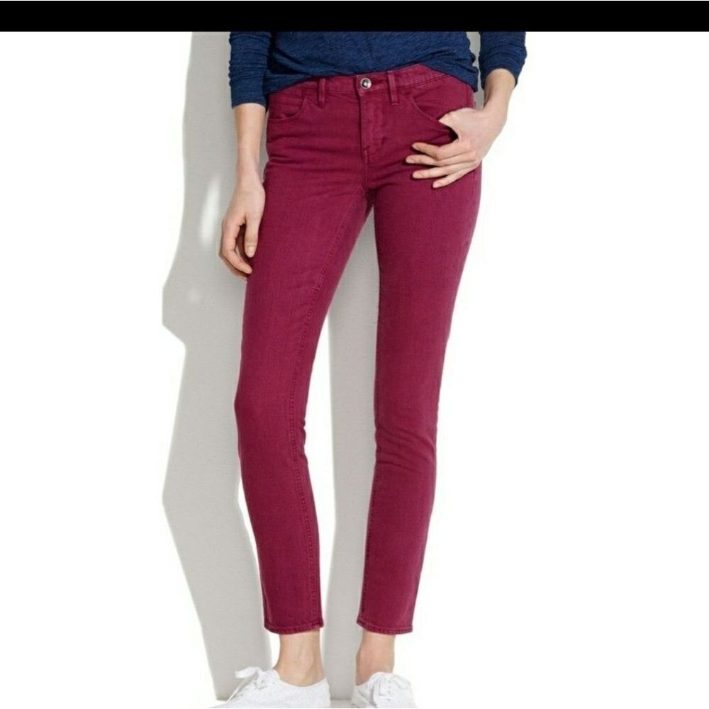 Madewell Womens Skinny Skinny Jeans size 25 maroon